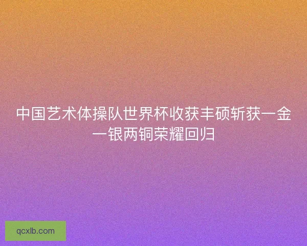 中国艺术体操队世界杯收获丰硕斩获一金一银两铜荣耀回归