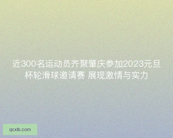 近300名运动员齐聚肇庆参加2023元旦杯轮滑球邀请赛 展现激情与实力